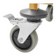 Chariot de service desserte acier inoxydable vaisselle roulant 240 kg, espacement des plateaux : 245 mm, plateaux mesurant 79,5 x 44,5 cm 