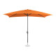 Grand parasol de jardin rectangulaire 200 x 300 cm - Couleur au choix Orange