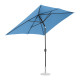 Grand parasol de jardin rectangulaire 200 x 300 cm inclinable - Couleur au choix 