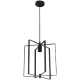 Suspension nobel métal noir carré 60w 