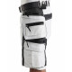 Short peintre stretch 4D Blanc/Gris-Foncé 10881645 - Taille au choix 
