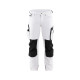 Pantalon peintre stretch 4D sans poches flottantes Blanc/Gris-Foncé 10891645 - Taille au choix