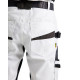 Short de peintre stretch Blanc/Gris-Foncé 10941330 - Taille au choix 