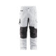 Pantalon Peintre +stretch Blanc/Gris-Foncé 10951330 - Taille au choix