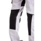 Pantalon Peintre +stretch avec poches flottantes Blanc/Gris-Foncé 10961330 - Taille au choix 