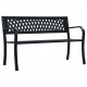 Banc de jardin 125 cm acier - Couleur au choix Noir