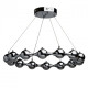 Suspension chromée techno 14 ampoules 113 cm