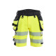 Short stretch 4D Haute-Visibilité avec poches flottantes détachables 11201648 - Couleur et taille au choix Jaune fluo-noir