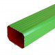 Tube de descente aluminium rectangulaire 60 x 80 mm longueur 3 mètres coloris au choix Vert-Mousse