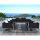 Salon de jardin design 1 table + 6 fauteuils 