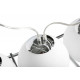 Suspension design uranus verre blanc 