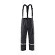 Pantalon pluie à bretelles haute-visibilité niveau 2 13022003 - Couleur et taille au choix Noir
