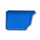 Fond de gouttière aluminium moulurée gauche dév.300 coloris au choix Bleu-Azur