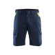 Short Industrie stretch 2D 14461832 - Couleur et taille au choix Bleu-Marine-Foncé/Jaune-Fluo
