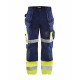 Pantalon artisan X1500 haute-visibilité avec poches flottantes 15081860 - Couleur et taille au choix Marine-Jaune fluo