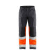 Pantalon artisan haute-visibilité stretch 15511811 - Couleur et taille au choix Gris moyen-Orange fluo