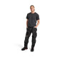 Pantalon artisan stretch Gris-Foncé/Noir 15541860 - Taille au choix