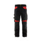 Pantalon de travail blaklader artisan sans poches flottantes polycoton - Taille et coloris au choix Noir - Rouge 