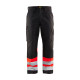 Pantalon artisan haute-visibilité 15641811 - Couleur et taille au choix Noir-Rouge Fluo
