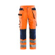 Pantalon aéré haute-visibilité +stretch avec poches flottantes 15651811 - Couleur et taille au choix Orange fluo- Marine