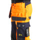 Pantalon multinormes inhérent avec poches flottantes Orange-Fluo/Marine 15891513 - Taille au choix 