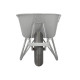 Brouette 80L, caisse 1mm arrondie avec roue pneumatique 