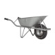 Brouette 80L, caisse 1mm arrondie avec roue pneumatique