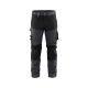 Pantalon artisan avec stretch 17991860 - Couleur et taille au choix Gris moyen-Noir