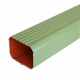 Tube de descente aluminium rectangulaire 60 x 80 mm longueur 2 mètres coloris au choix Vert-Olive