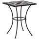 Table de bistro mosaïque 60 cm  céramique - Couleur au choix Noir-Blanc