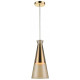 Suspension champagne doré canterbury 1 lumières