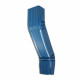 Dévoiement frontal de 50 à 600 mm pour gouttière aluminium corniche 60 x 80 mm coloris au choix Bleu-Gentiane