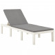 Chaise longue avec coussin plastique - Couleur au choix Blanc