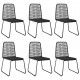 Chaises d'extérieur résine tressée noir - Nombre de chaises au choix 6 places