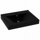 Lavabo avec trou de robinet 60x46 cm céramique - Couleur au choix Noir-mat