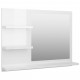 Miroir de salle de bain 60x10,5x45 cm aggloméré - Couleur au choix Blanc brillant