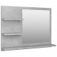Miroir de salle de bain 60x10,5x45 cm aggloméré - Couleur au choix Gris-béton