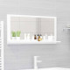 Miroir de bain 80x10,5x37 cm aggloméré - Couleur au choix Blanc