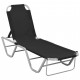 Chaise longue aluminium et textilène - Couleur au choix Noir
