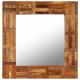 Miroir mural bois de récupération massif - Dimensions au choix 60 x 60