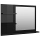 Miroir de salle de bain 60x10,5x45 cm aggloméré - Couleur au choix Noir brillant