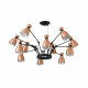 Suspension cuivre retro 12 ampoules