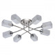Plafonnier argenté megapolis 8 ampoules 18 cm