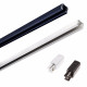 Rail spot binaire triphasé 2m noir