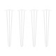 Jeu de pieds Hairpin de 3 barres, 4 unités - Coloris au choix