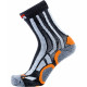 Chaussettes de travail toutes saisons gris foncé / orange