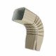Coude frontal 75° pour gouttière aluminium 60 x 80 mm coloris au choix Sable