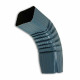 Coude frontal 75° pour gouttière aluminium 60 x 80 mm coloris au choix Bleu-Pigeon