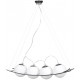 Suspension design uranus verre blanc
