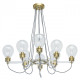 Suspension laiton loft 8 ampoules 73 cm